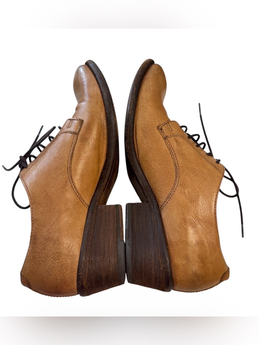 Frye Women’s Carson Lace Up Antique Tan Oxfords Size 6.5B - Picture 5 of 8